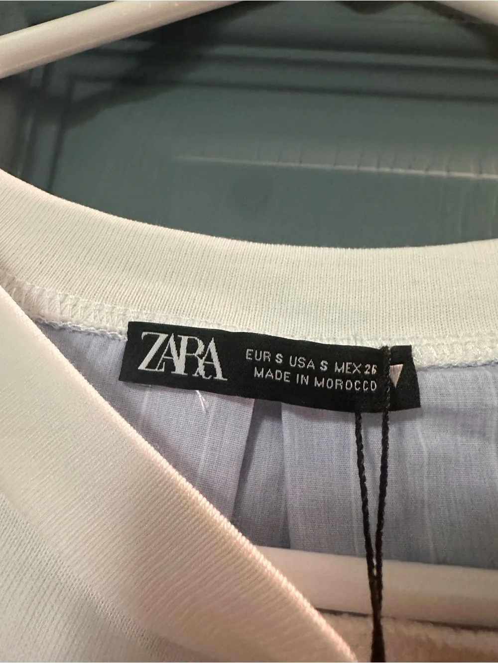 Zara White Crewneck Long Sleeve Shirt with Retail Tag - Picture 6 of 8
